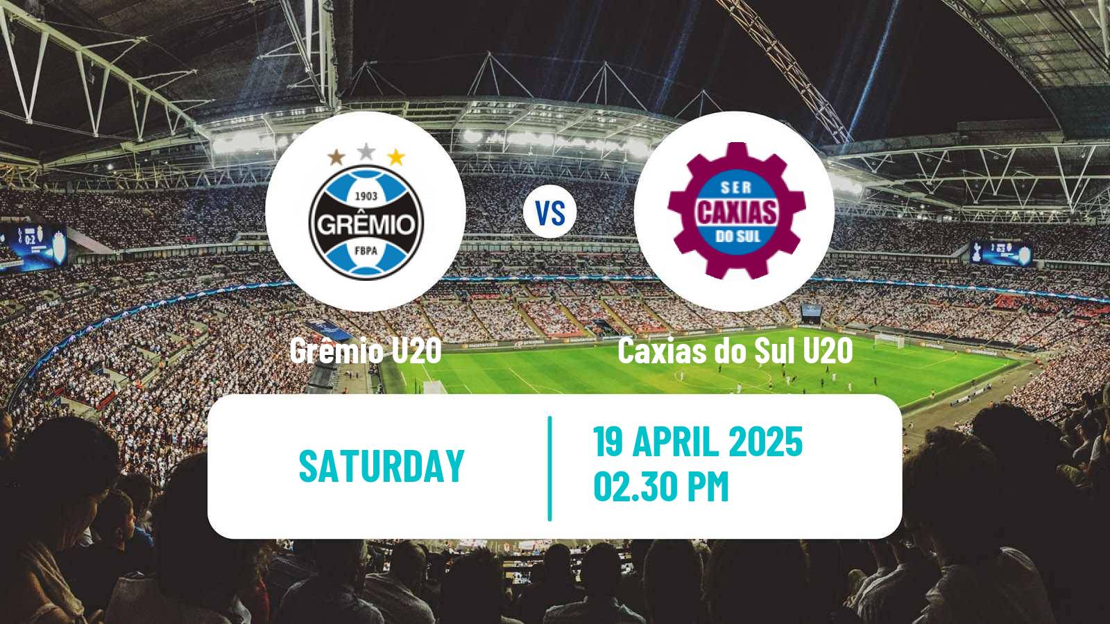 Soccer Brazilian Gaucho U20 Grêmio U20 - Caxias do Sul U20