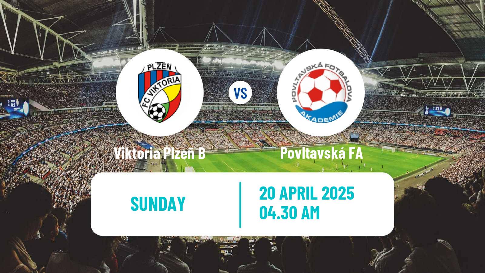 Soccer Czech CFL Group A Viktoria Plzeň B - Povltavská FA