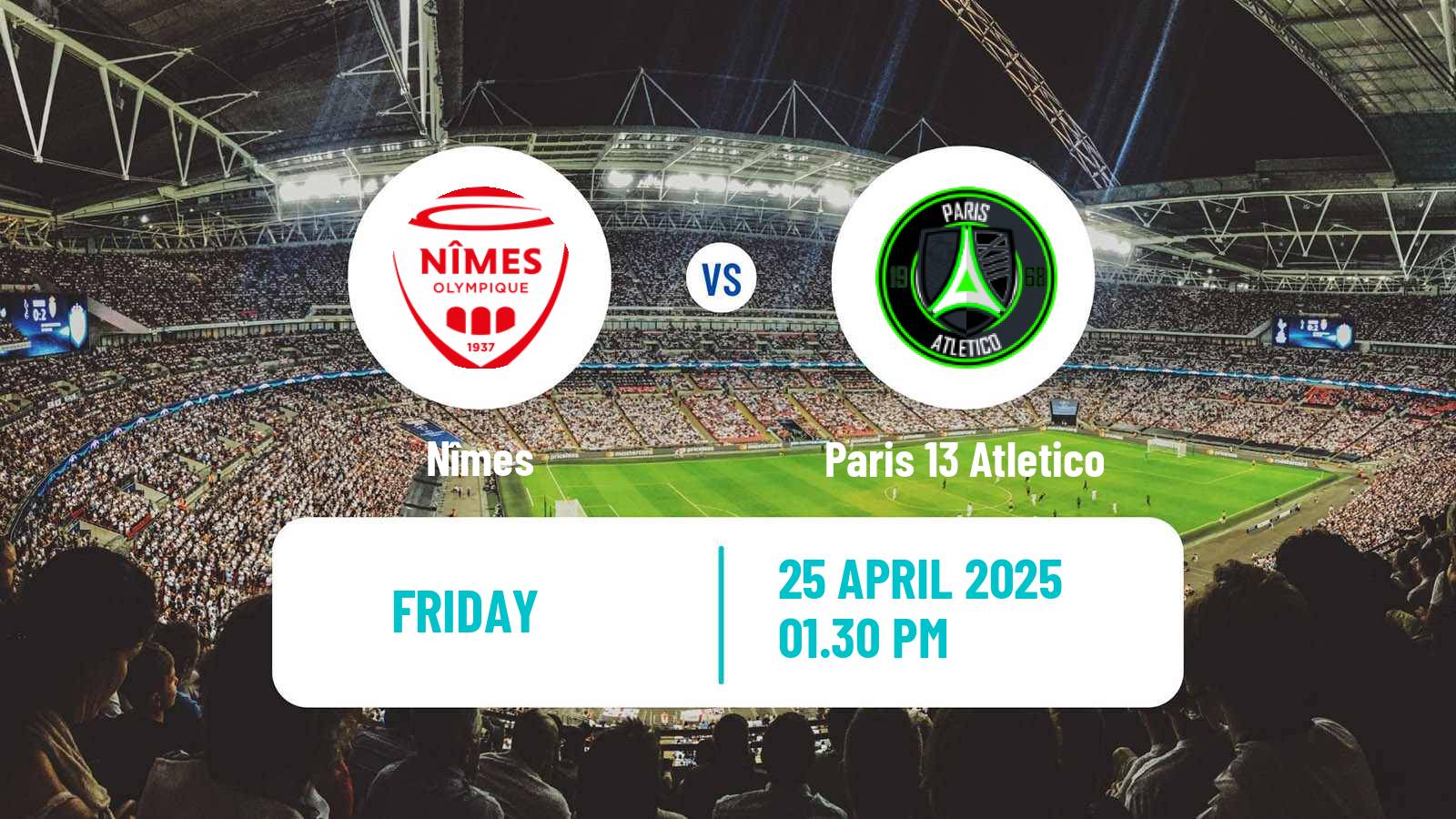 Soccer French National League Nîmes - Paris 13 Atletico