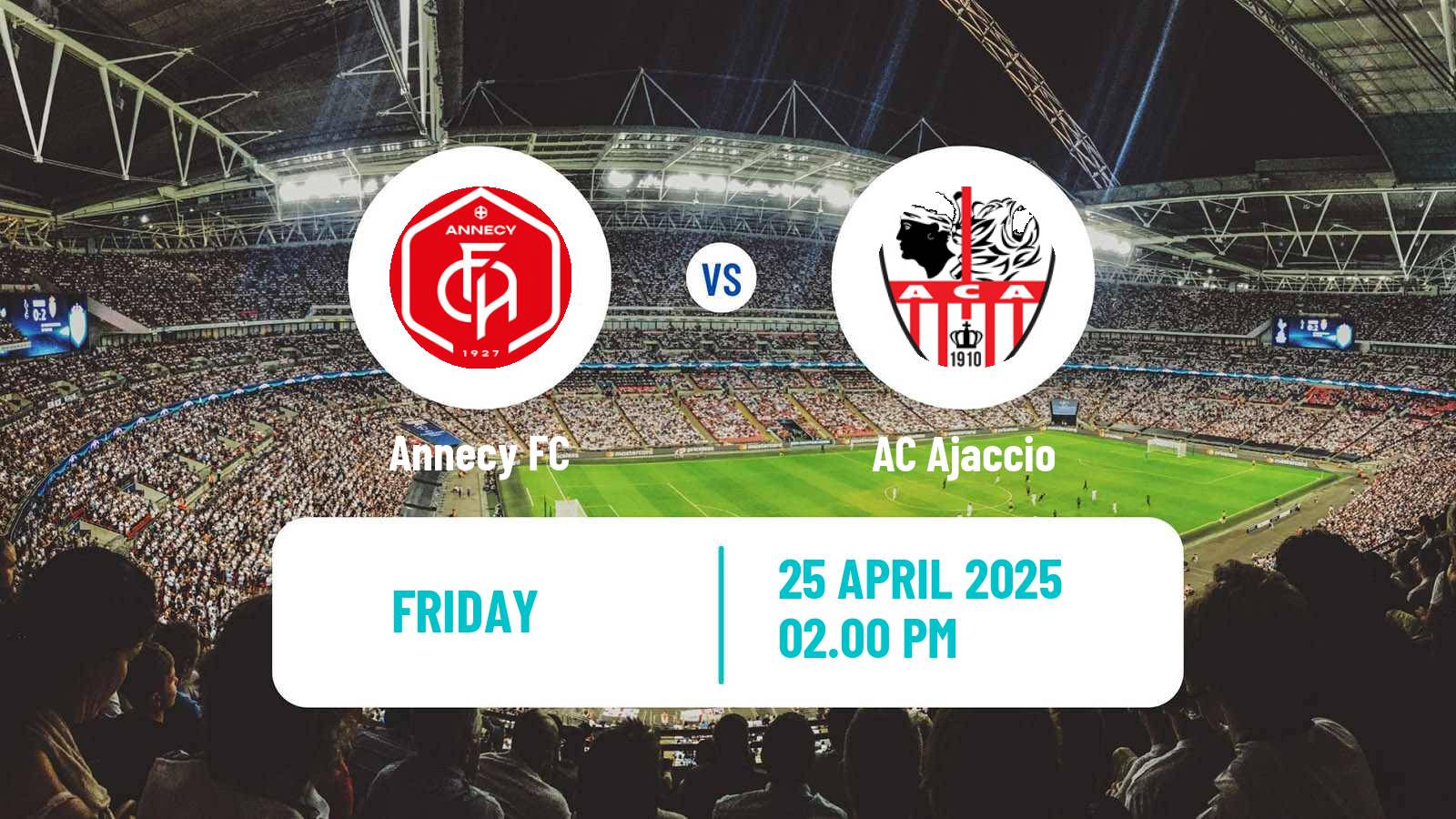 Soccer French Ligue 2 Annecy - Ajaccio