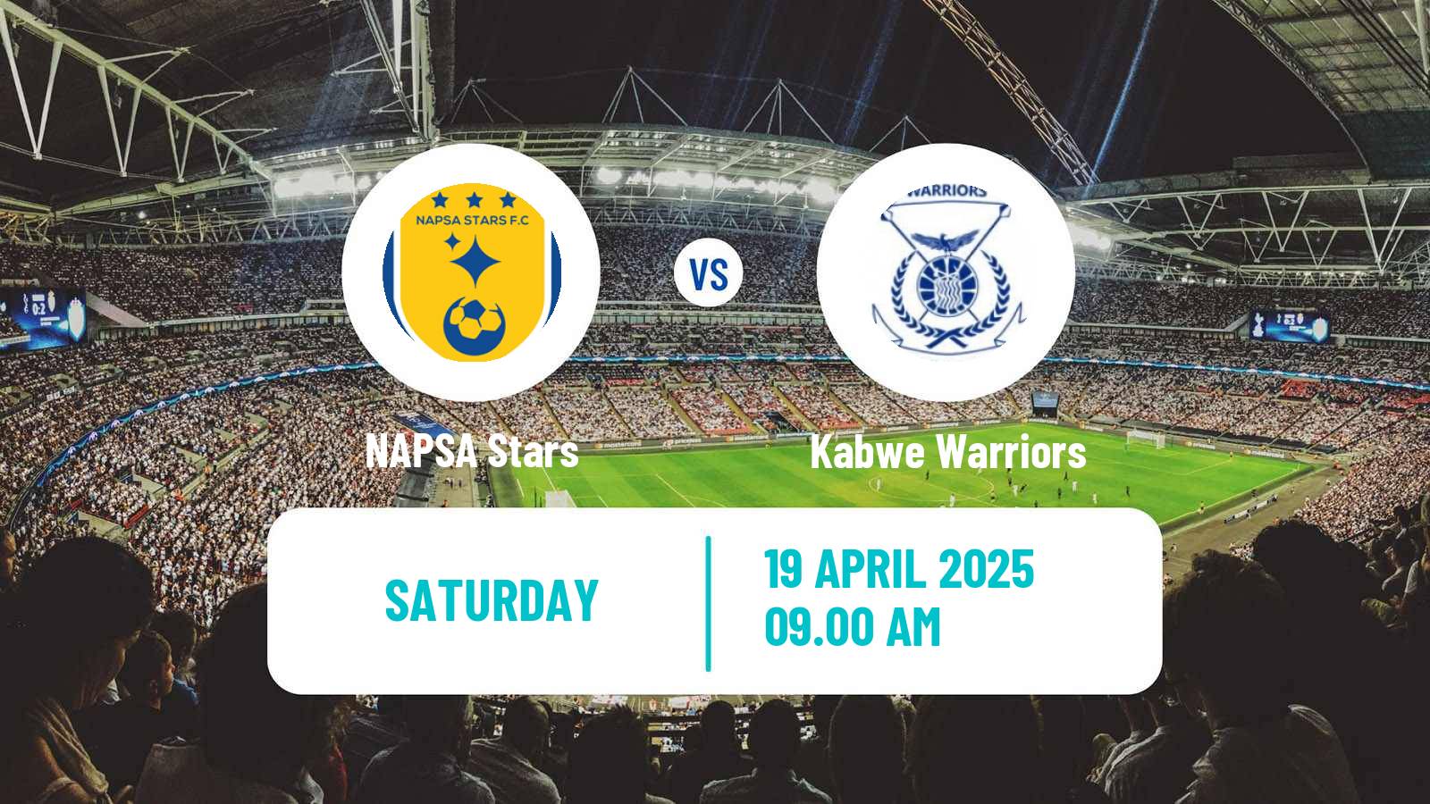 Soccer Zambian Premier League NAPSA Stars - Kabwe Warriors