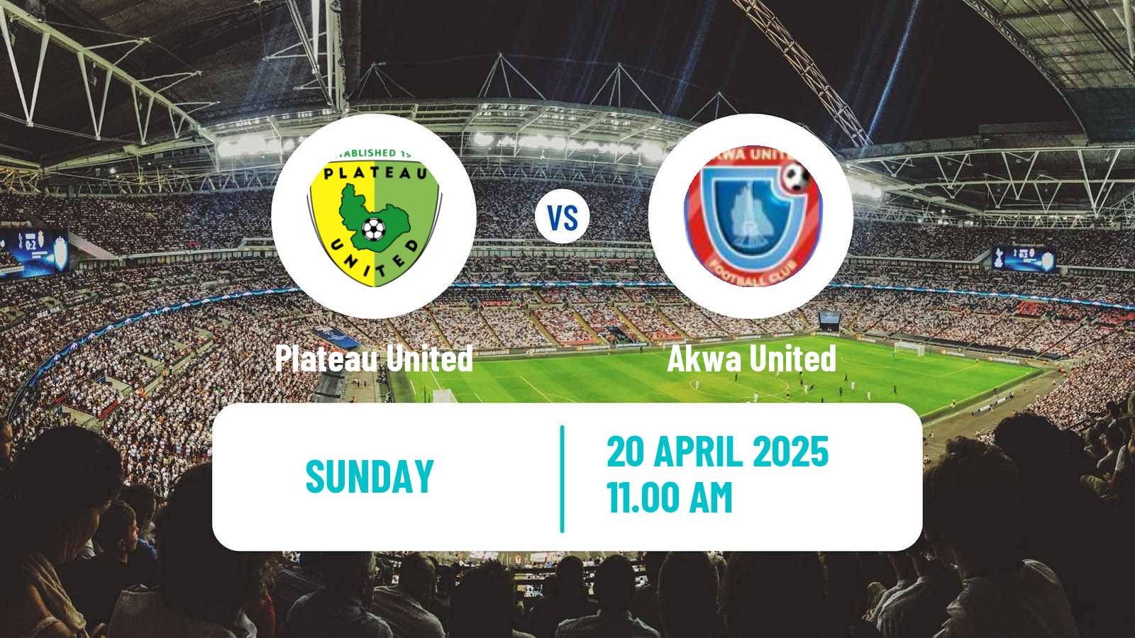 Soccer Nigerian Premier League Plateau United - Akwa United