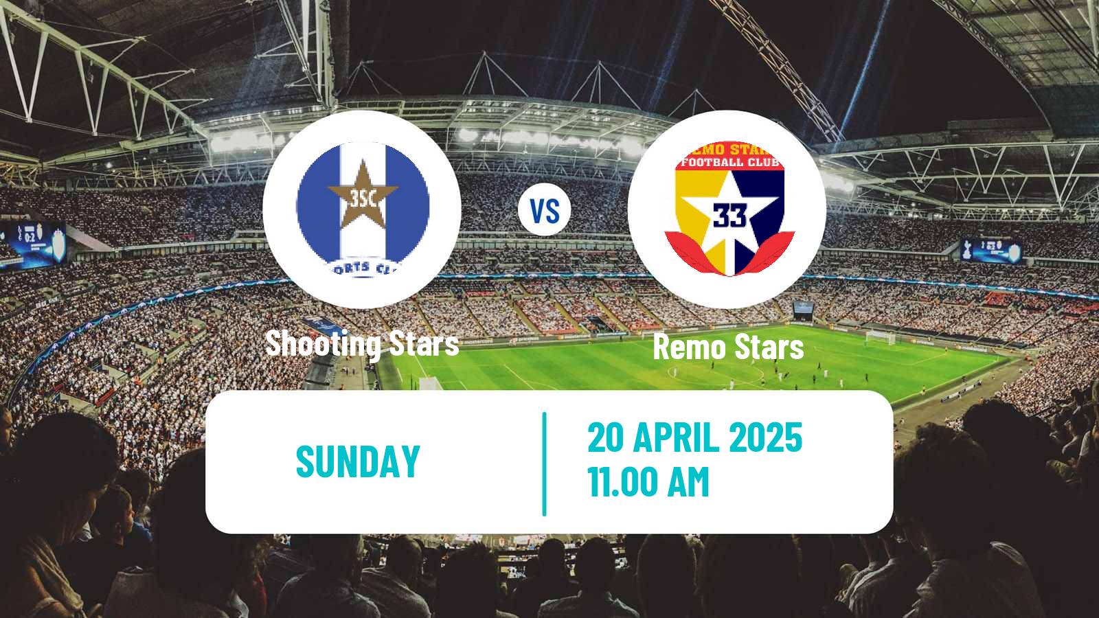 Soccer Nigerian Premier League Shooting Stars - Remo Stars