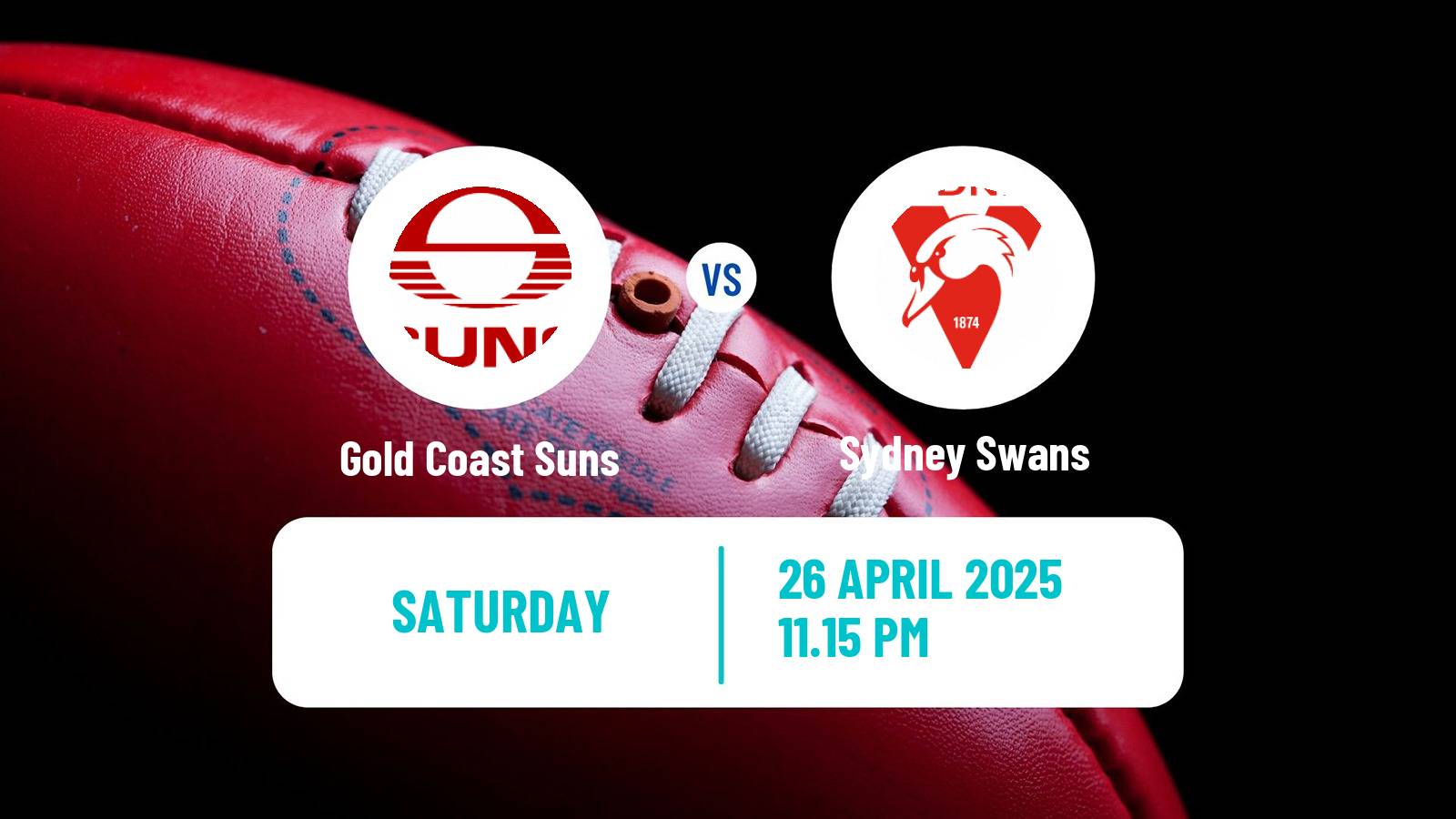 Aussie rules AFL Gold Coast Suns - Sydney Swans