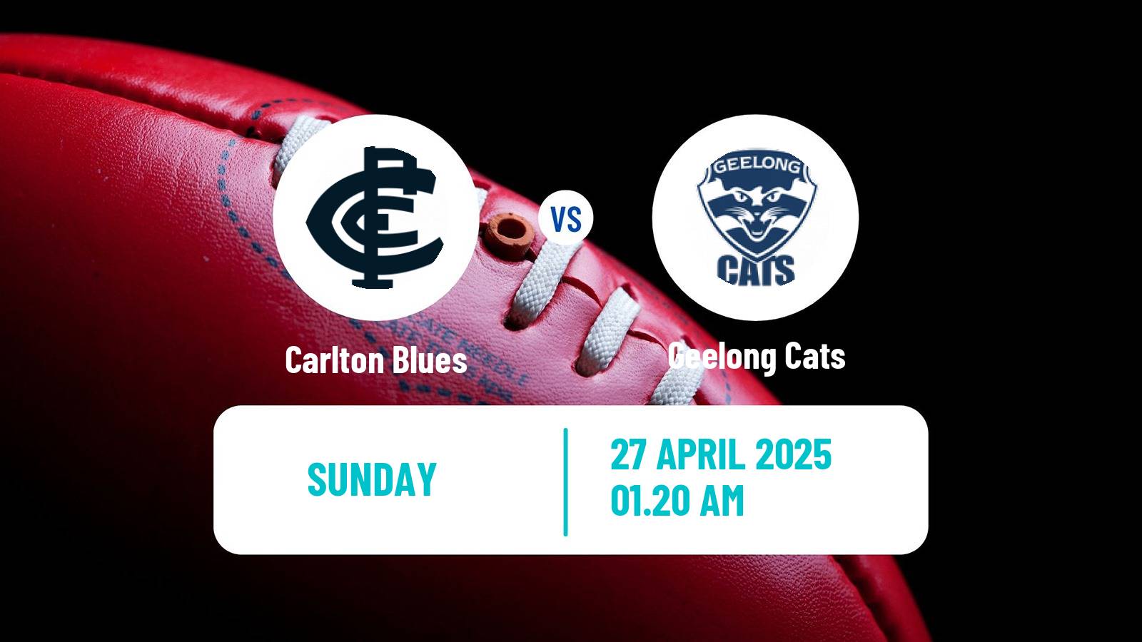 Aussie rules AFL Carlton Blues - Geelong Cats