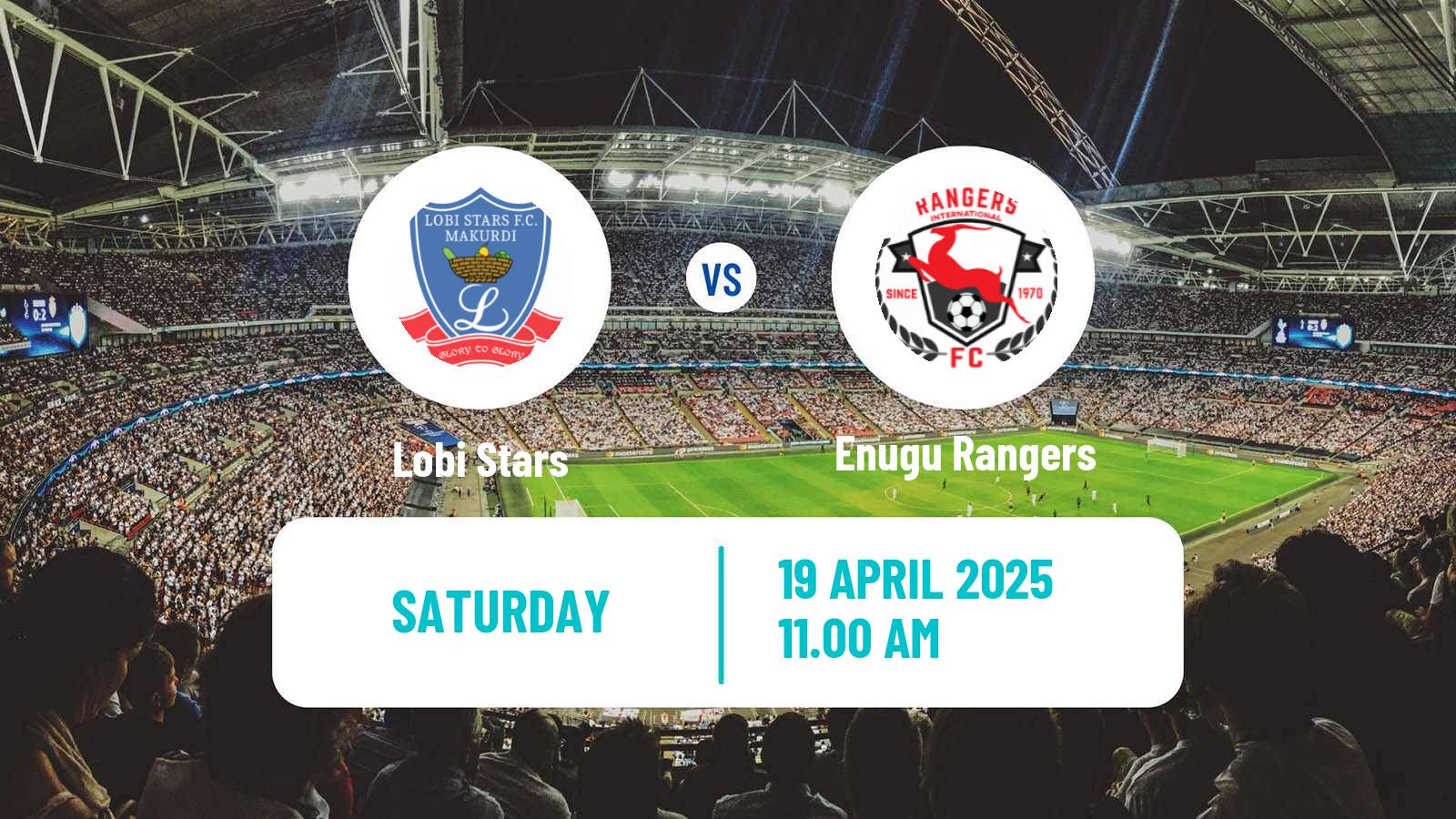 Soccer Nigerian Premier League Lobi Stars - Enugu Rangers