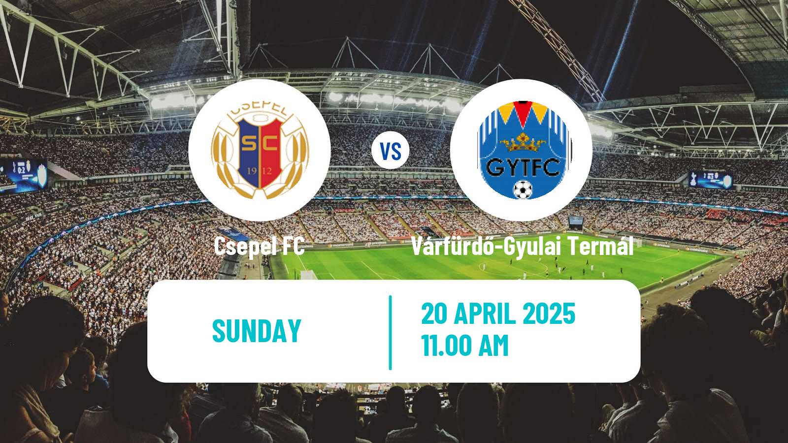 Soccer Hungarian NB III Southeast Csepel - Várfürdő-Gyulai Termál