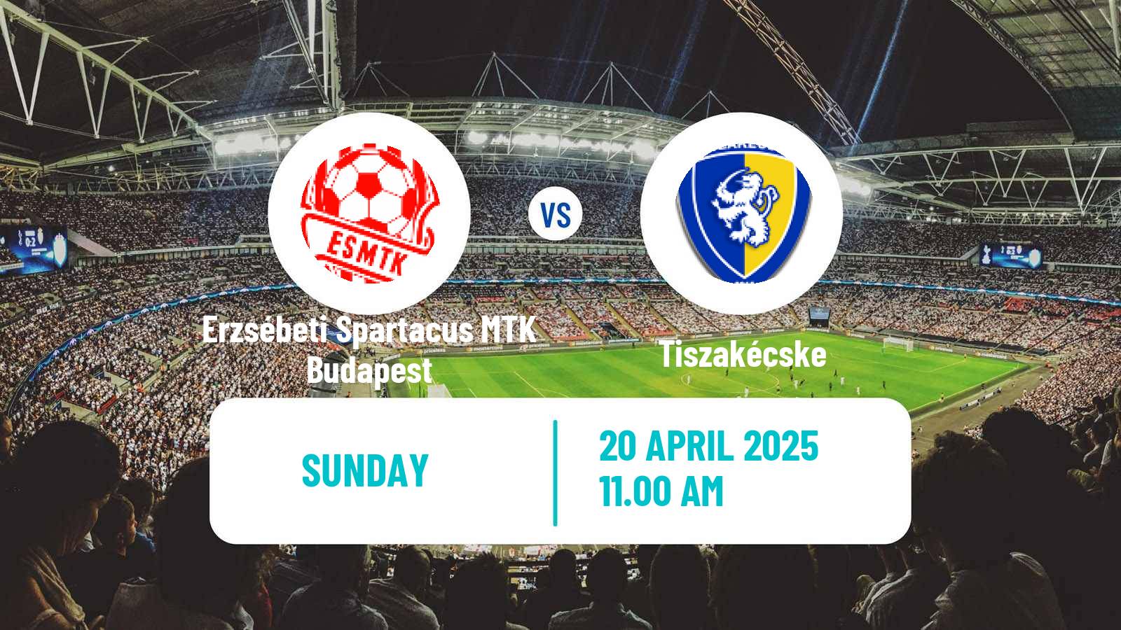 Soccer Hungarian NB III Southeast Erzsébeti Spartacus MTK Budapest - Tiszakécske