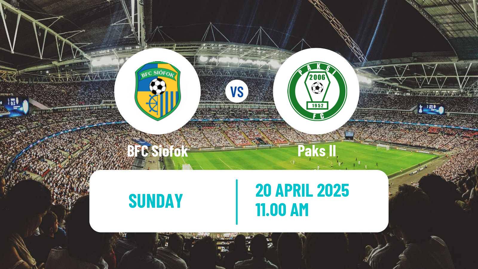 Soccer Hungarian NB III Southwest Siofok - Paks II