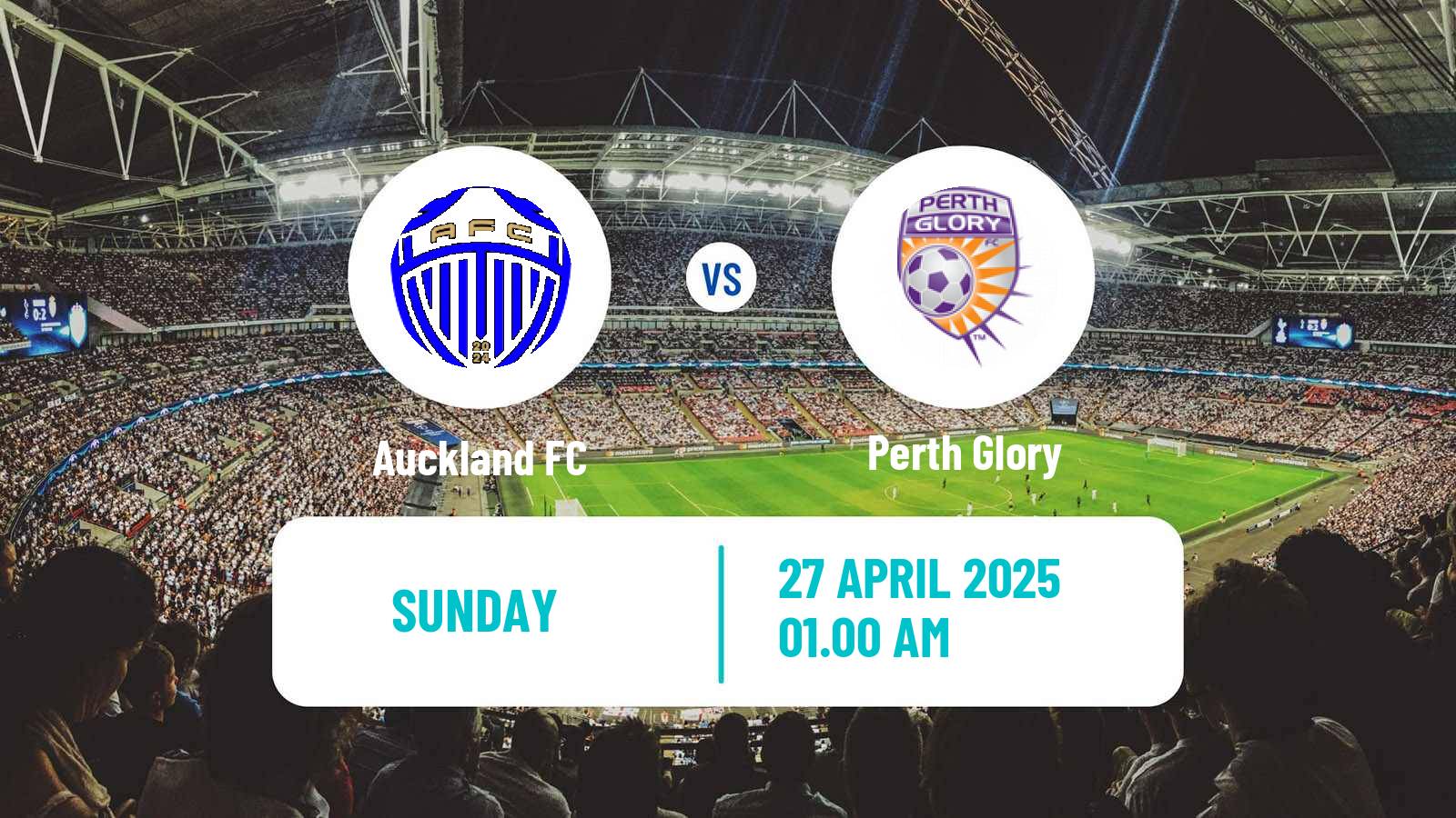 Soccer Australian A-League Auckland FC - Perth Glory
