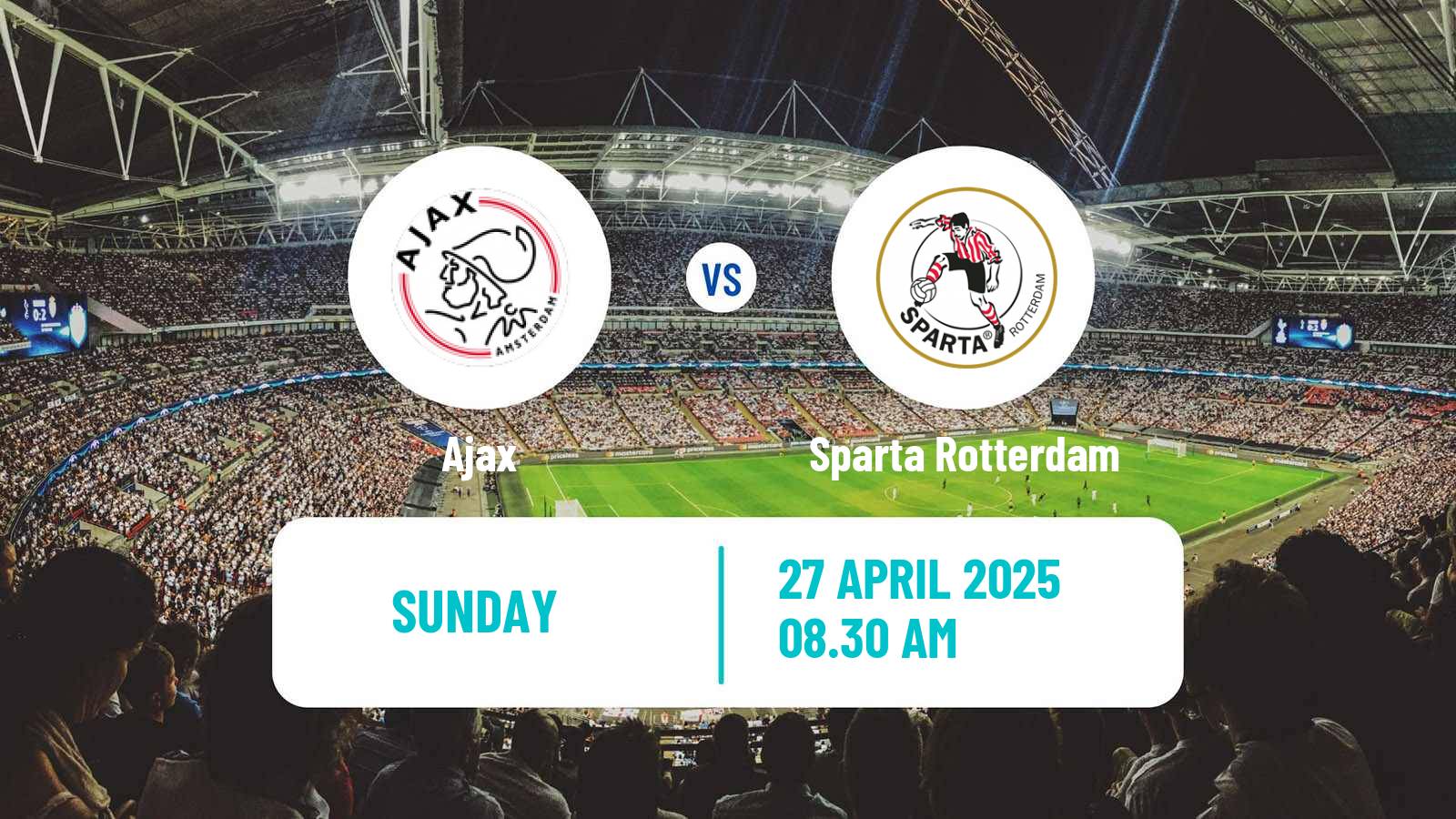 Soccer Dutch Eredivisie Ajax - Sparta Rotterdam