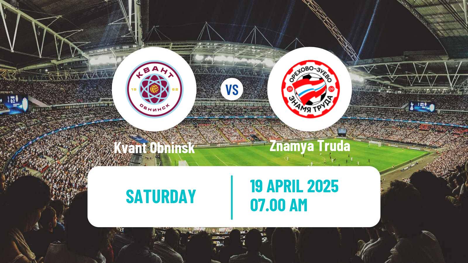 Football FNL 2 Division B Group 3 Kvant Obninsk - Znamya Truda