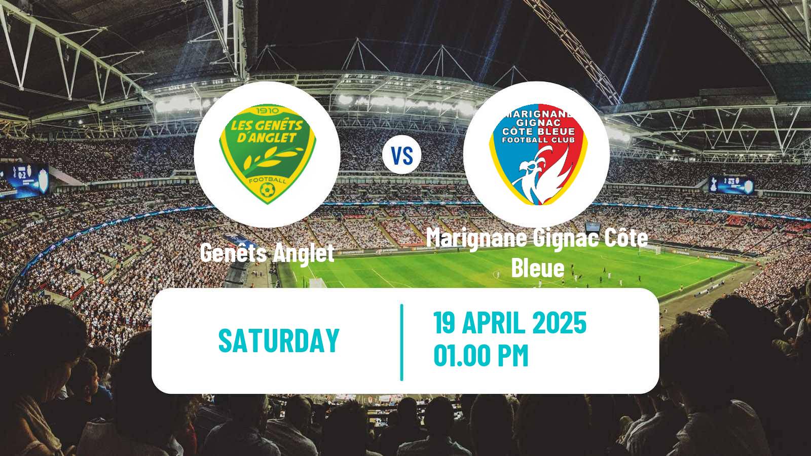 Soccer French National 2 - Group A Genêts Anglet - Marignane Gignac Côte Bleue
