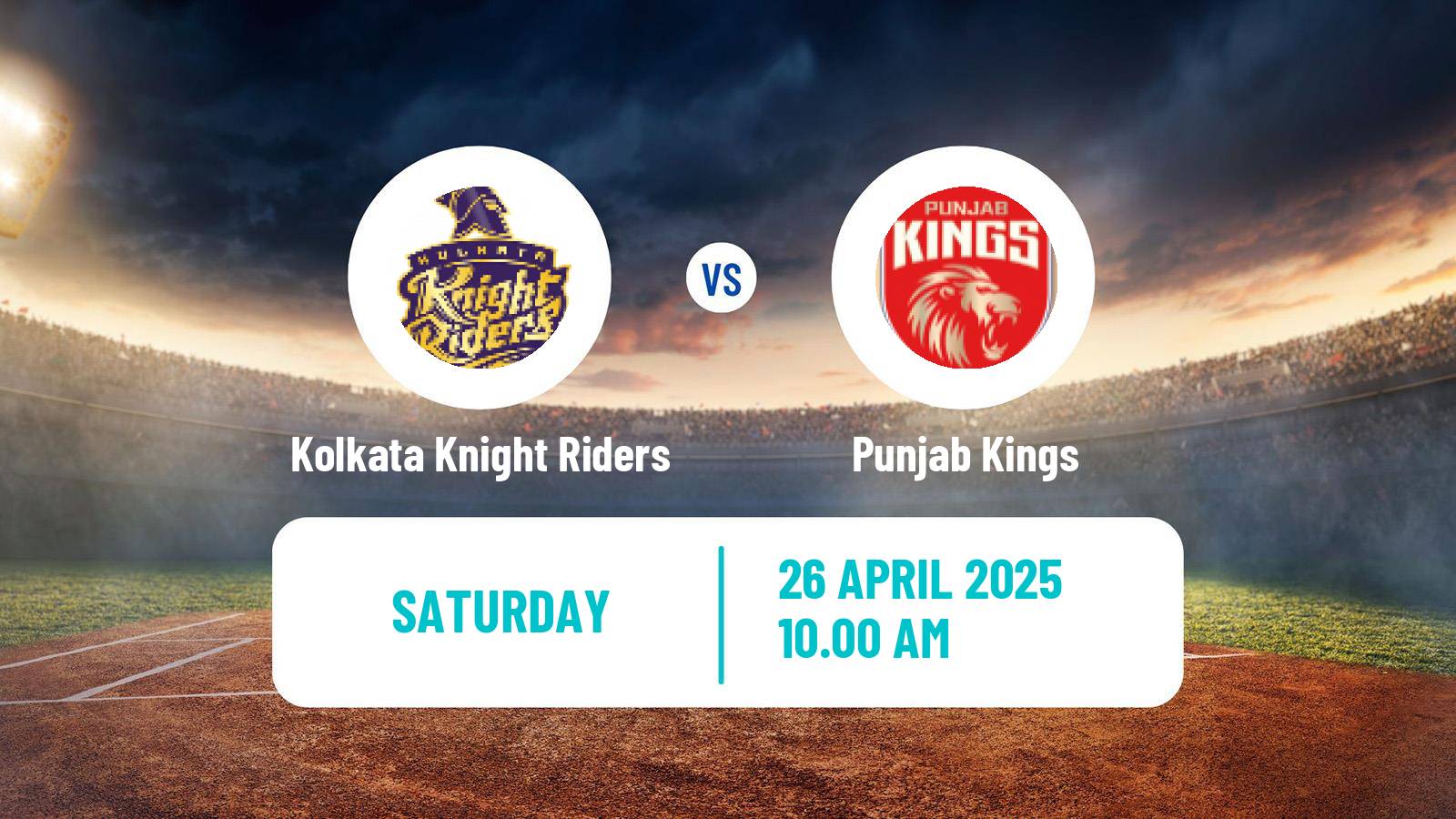 Cricket Indian Premier League Cricket Kolkata Knight Riders - Punjab Kings