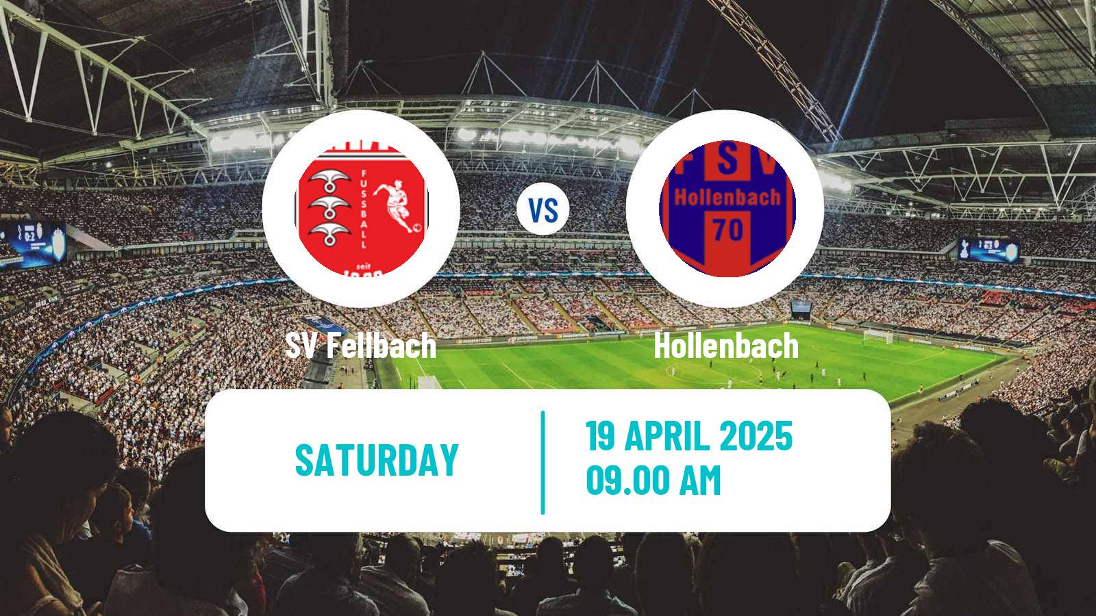 Football German Oberliga Baden-Württemberg Fellbach - Hollenbach
