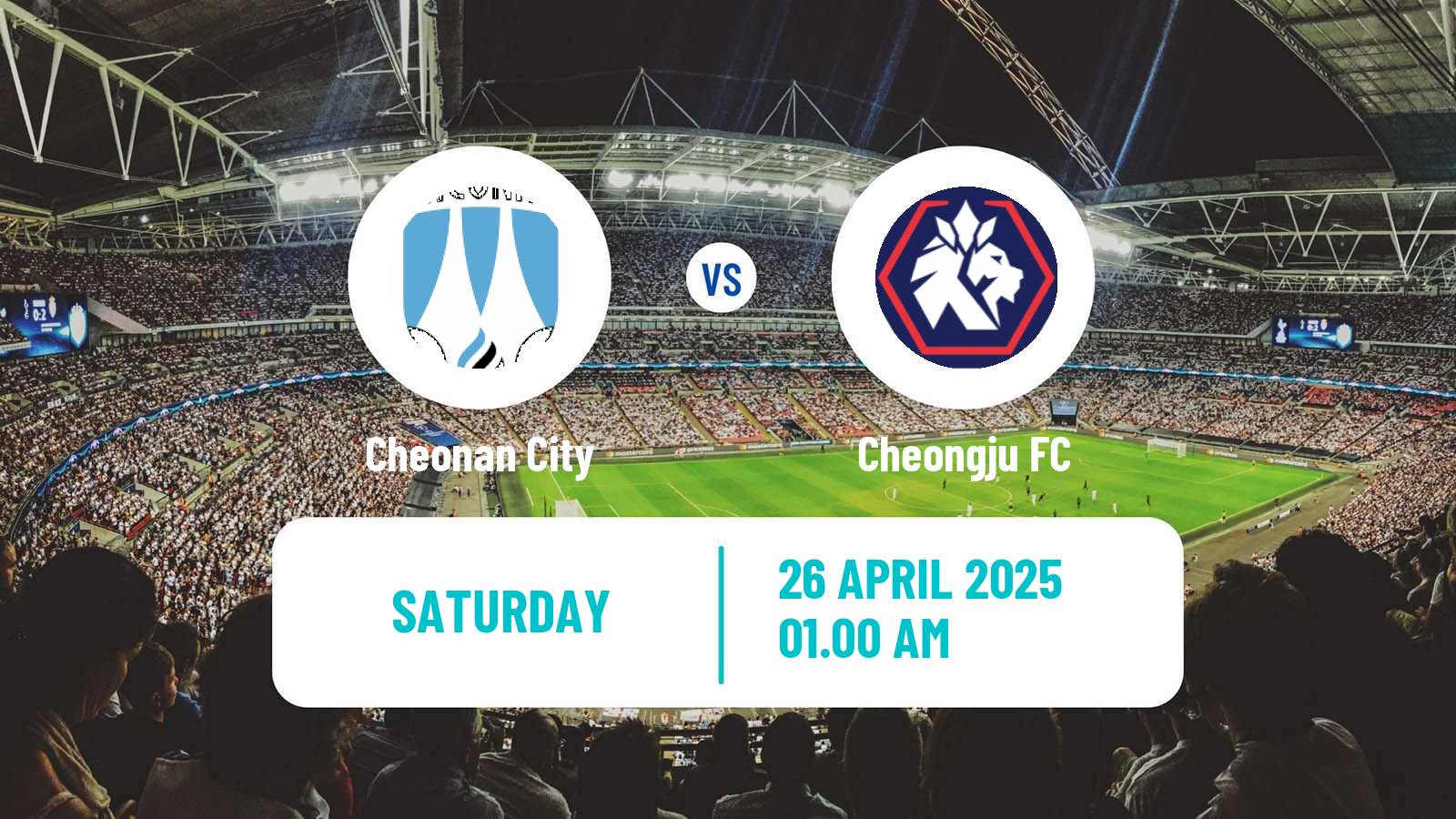 Soccer South Korean K-League 2 Cheonan City - Cheongju