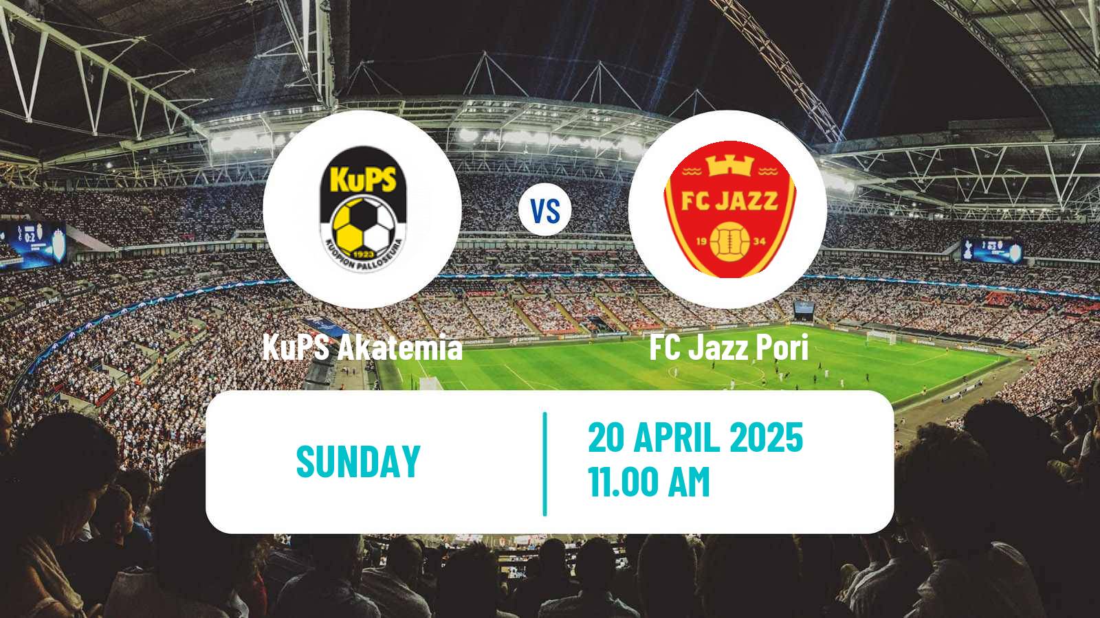 Soccer Finnish Ykkonen KuPS Akatemia - Jazz Pori
