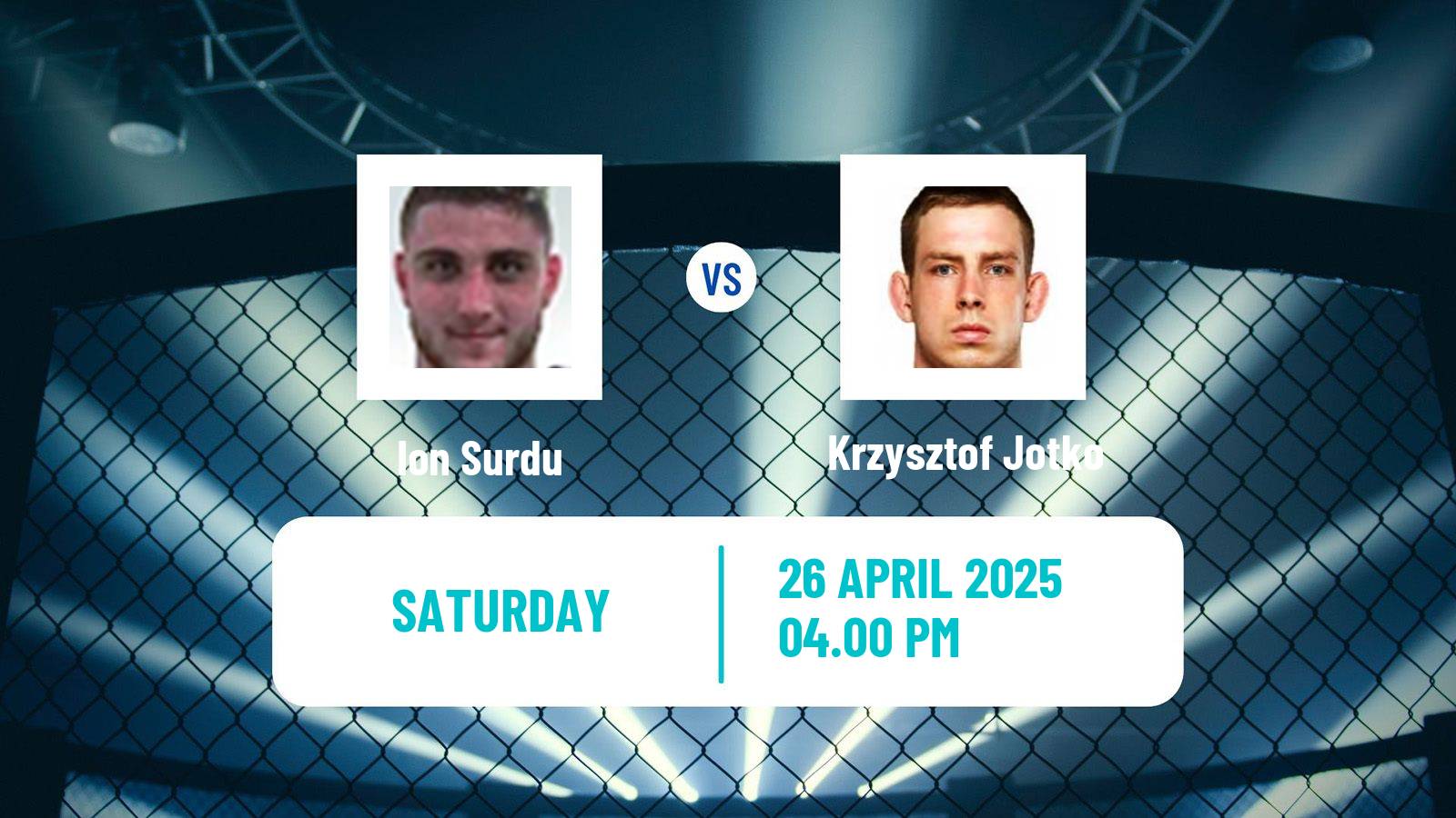 MMA Middleweight Tipsport Gamechanger Men Ion Surdu - Krzysztof Jotko
