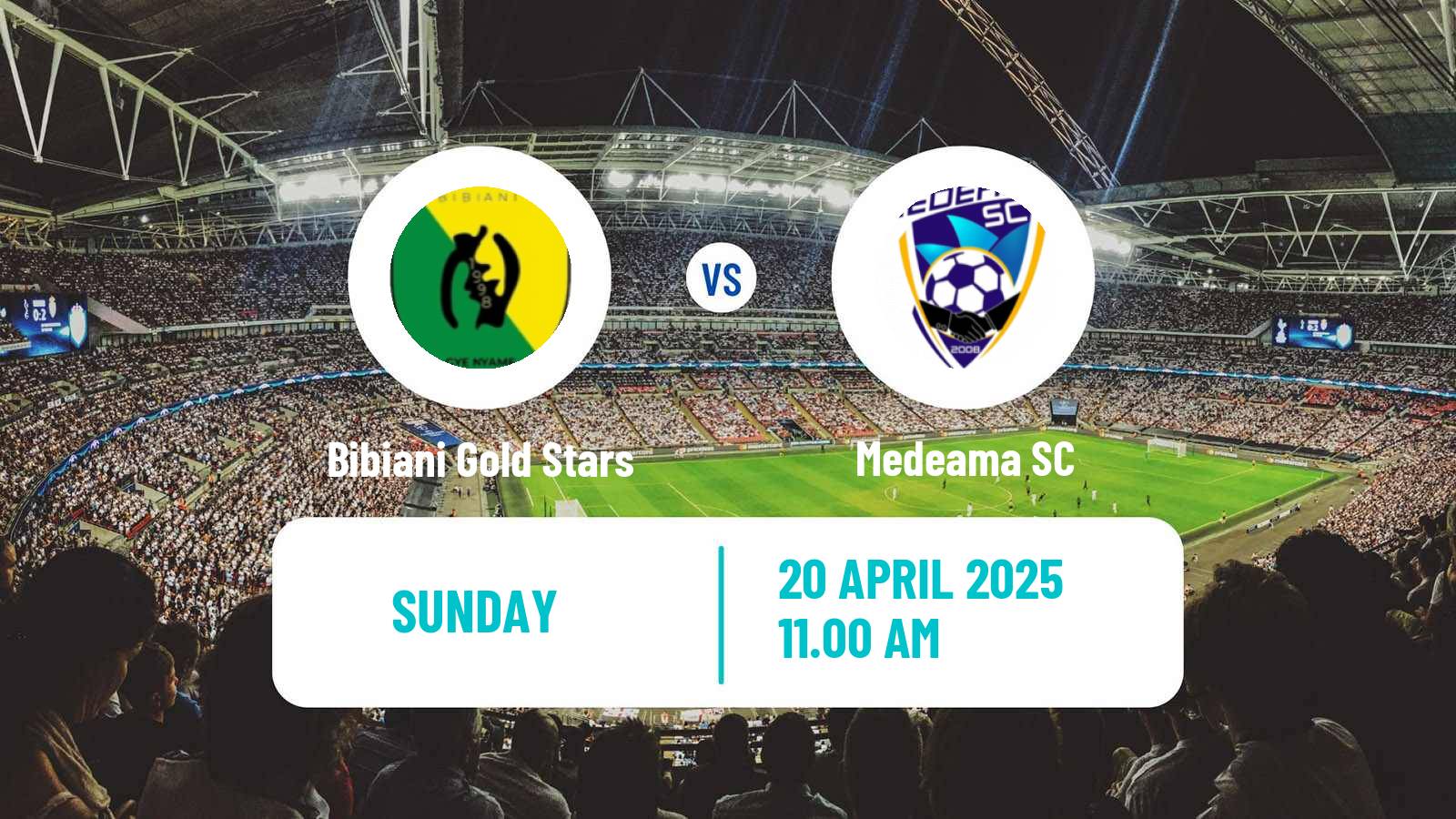 Soccer Ghanaian Premier League Bibiani Gold Stars - Medeama