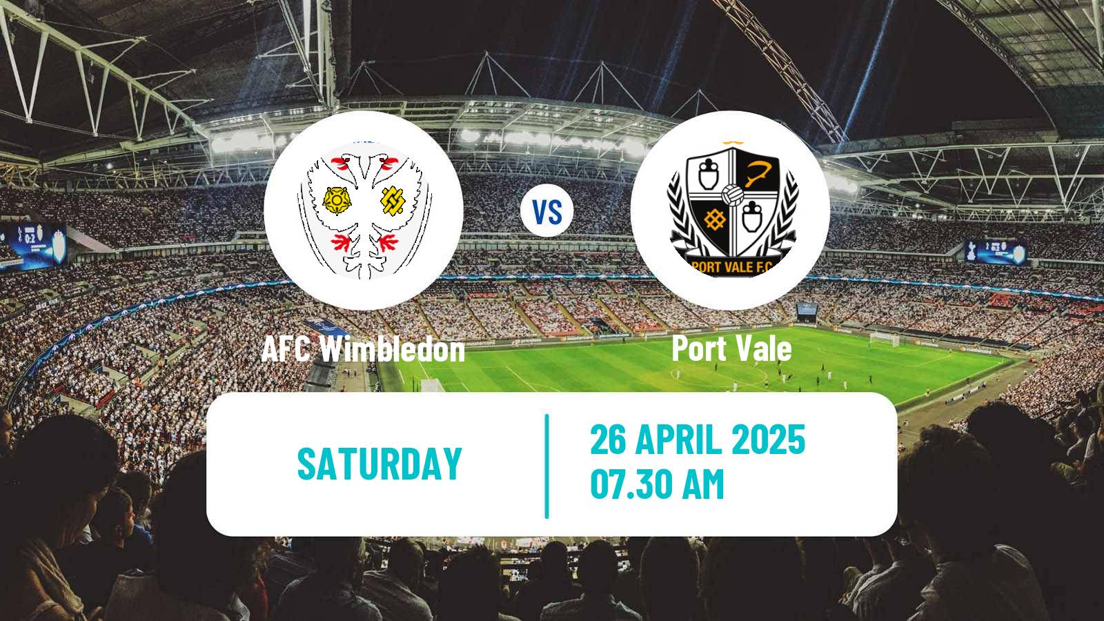 Soccer English League Two AFC Wimbledon - Port Vale