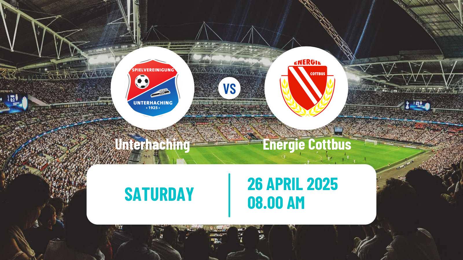 Soccer German 3 Bundesliga Unterhaching - Energie Cottbus