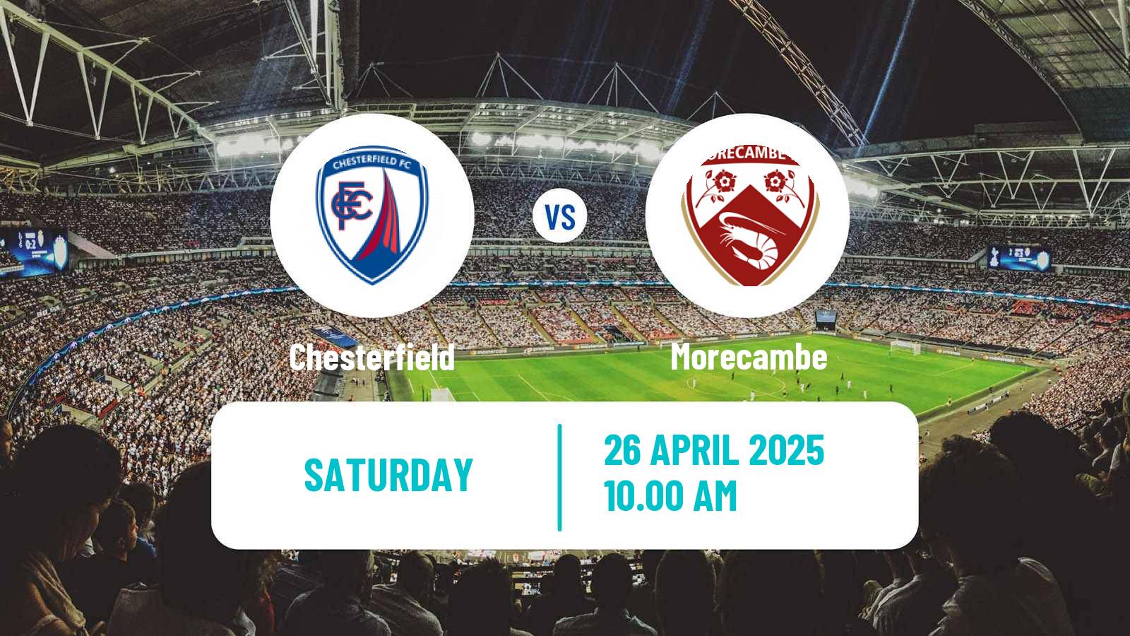 Soccer English League Two Chesterfield - Morecambe