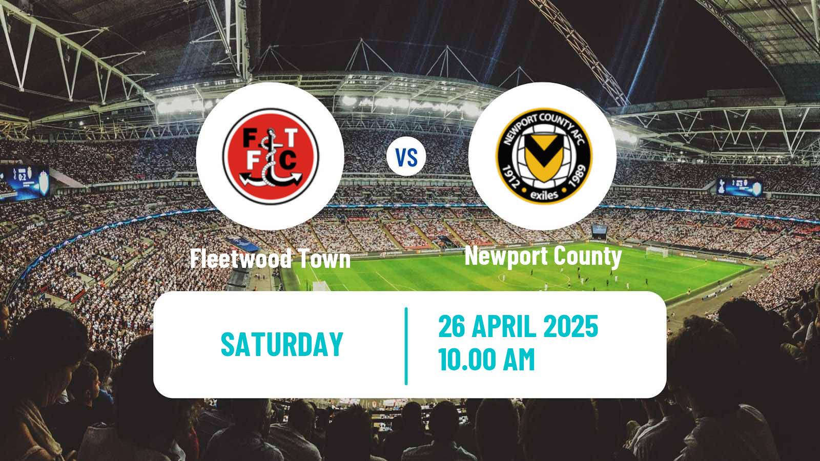 Soccer English League Two Fleetwood Town - Newport County