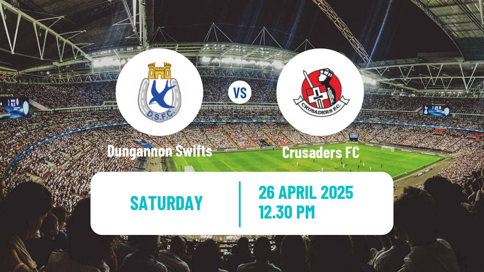 Soccer Northern Irish Premiership Dungannon Swifts - Crusaders