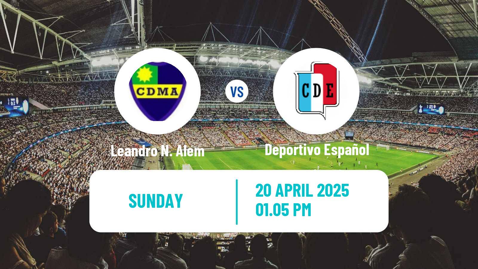 Soccer Argentinian Primera C Leandro N. Alem - Deportivo Español