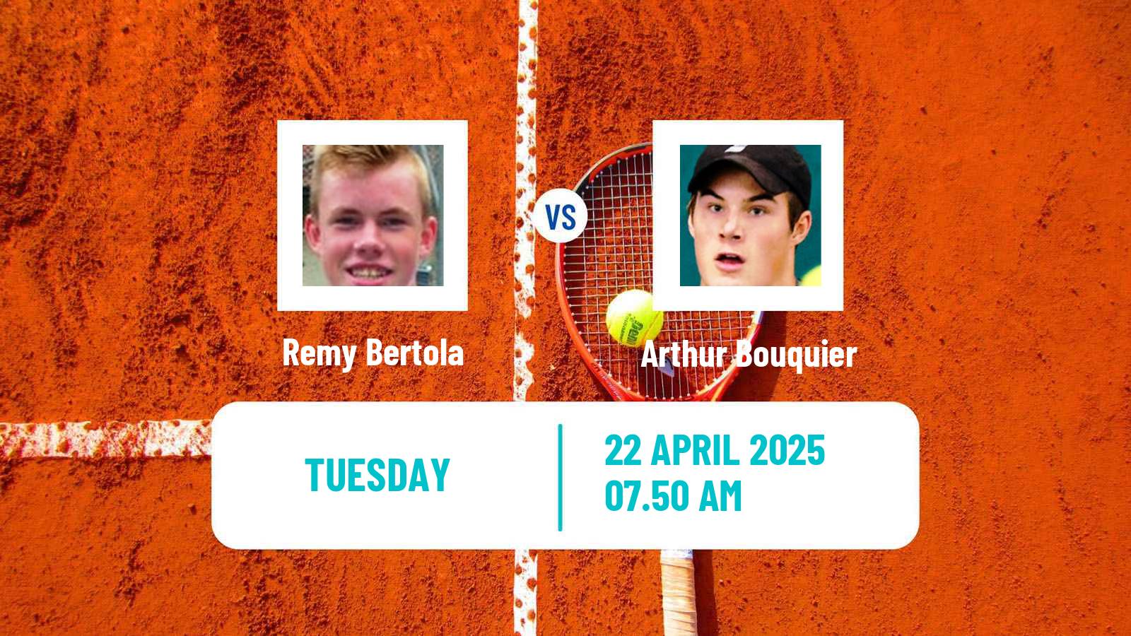 Tennis Rome Challenger Men Remy Bertola - Arthur Bouquier