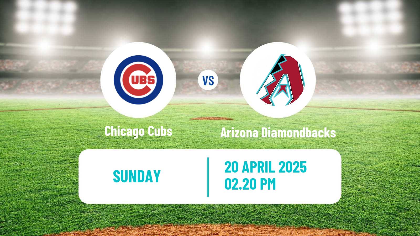 Baseball MLB Chicago Cubs - Arizona Diamondbacks