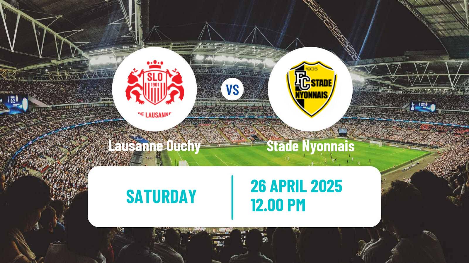 Soccer Swiss Challenge League Lausanne Ouchy - Stade Nyonnais
