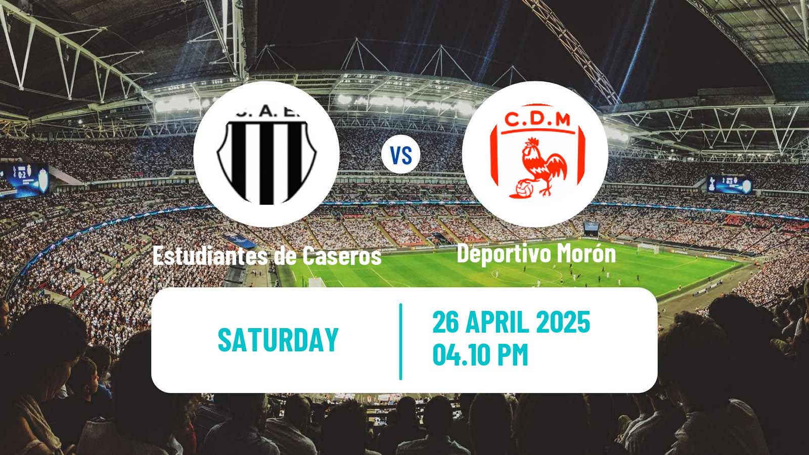 Soccer Argentinian Primera Nacional Estudiantes de Caseros - Deportivo Morón