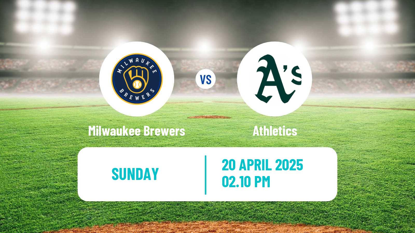 Baseball MLB Milwaukee Brewers - Athletics