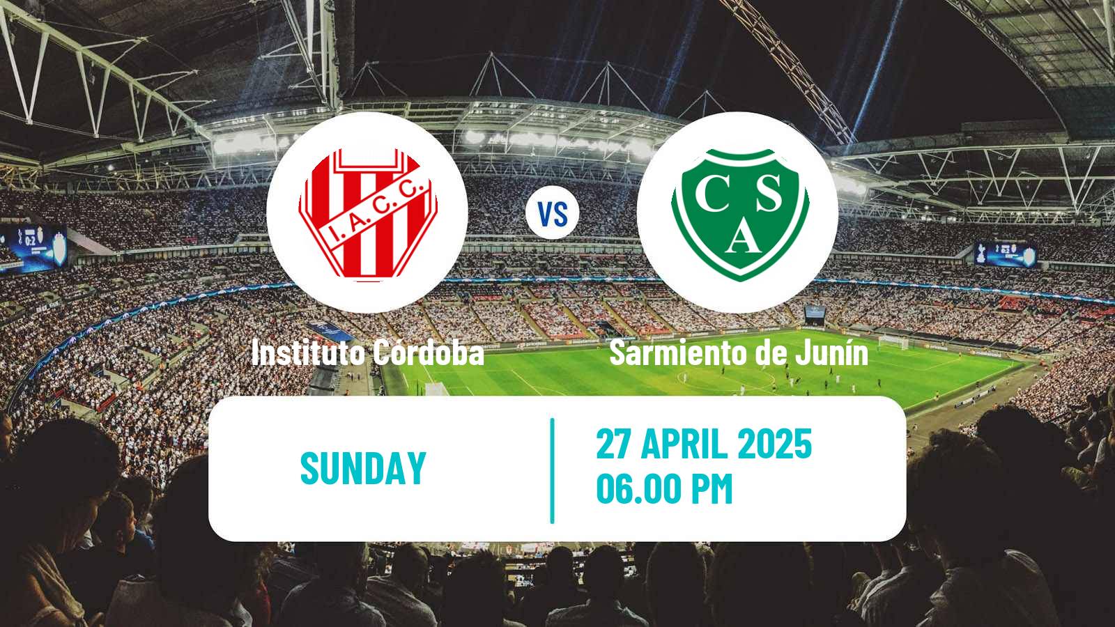 Soccer Argentinian Liga Profesional Instituto Córdoba - Sarmiento de Junín