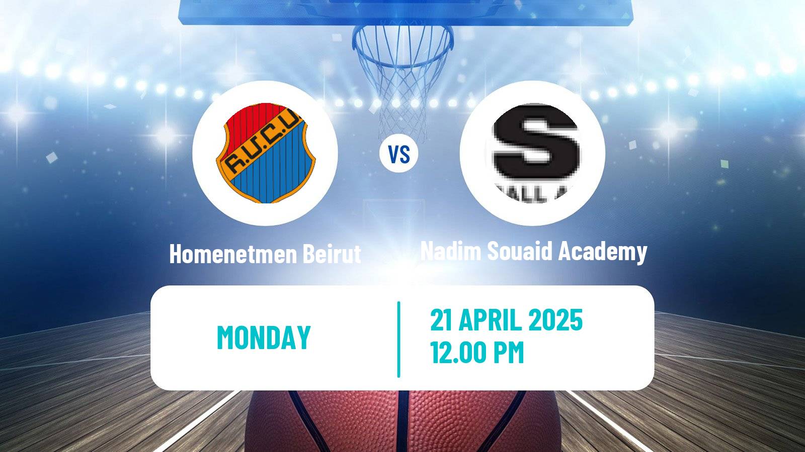 Basketball Lebanese Division 1 Basketball Homenetmen Beirut - Nadim Souaid Academy
