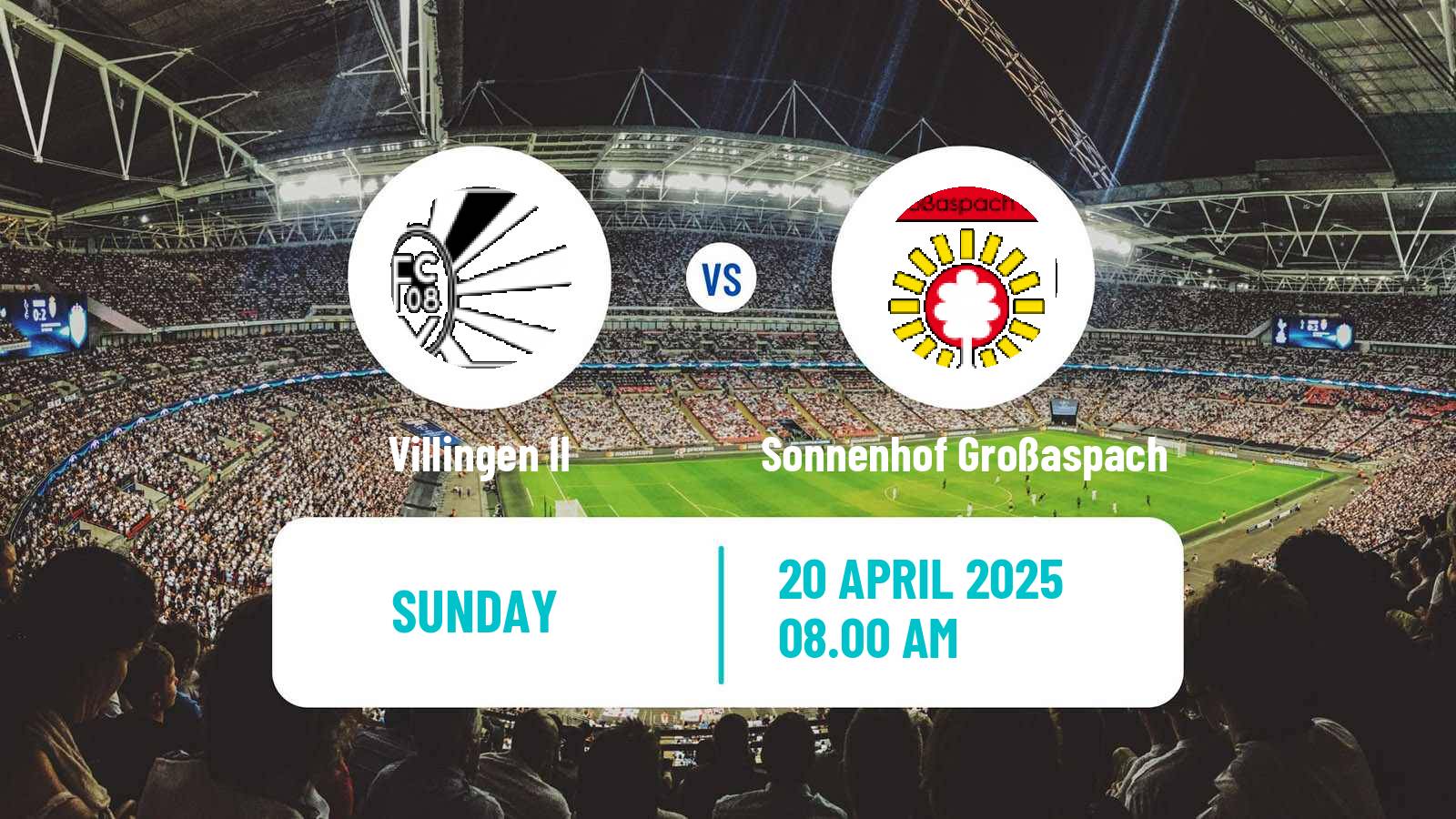 Soccer German Oberliga Baden-Württemberg Villingen II - Sonnenhof Großaspach