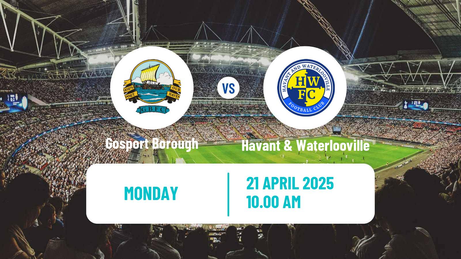 Soccer English Southern League South Division Gosport Borough - Havant & Waterlooville
