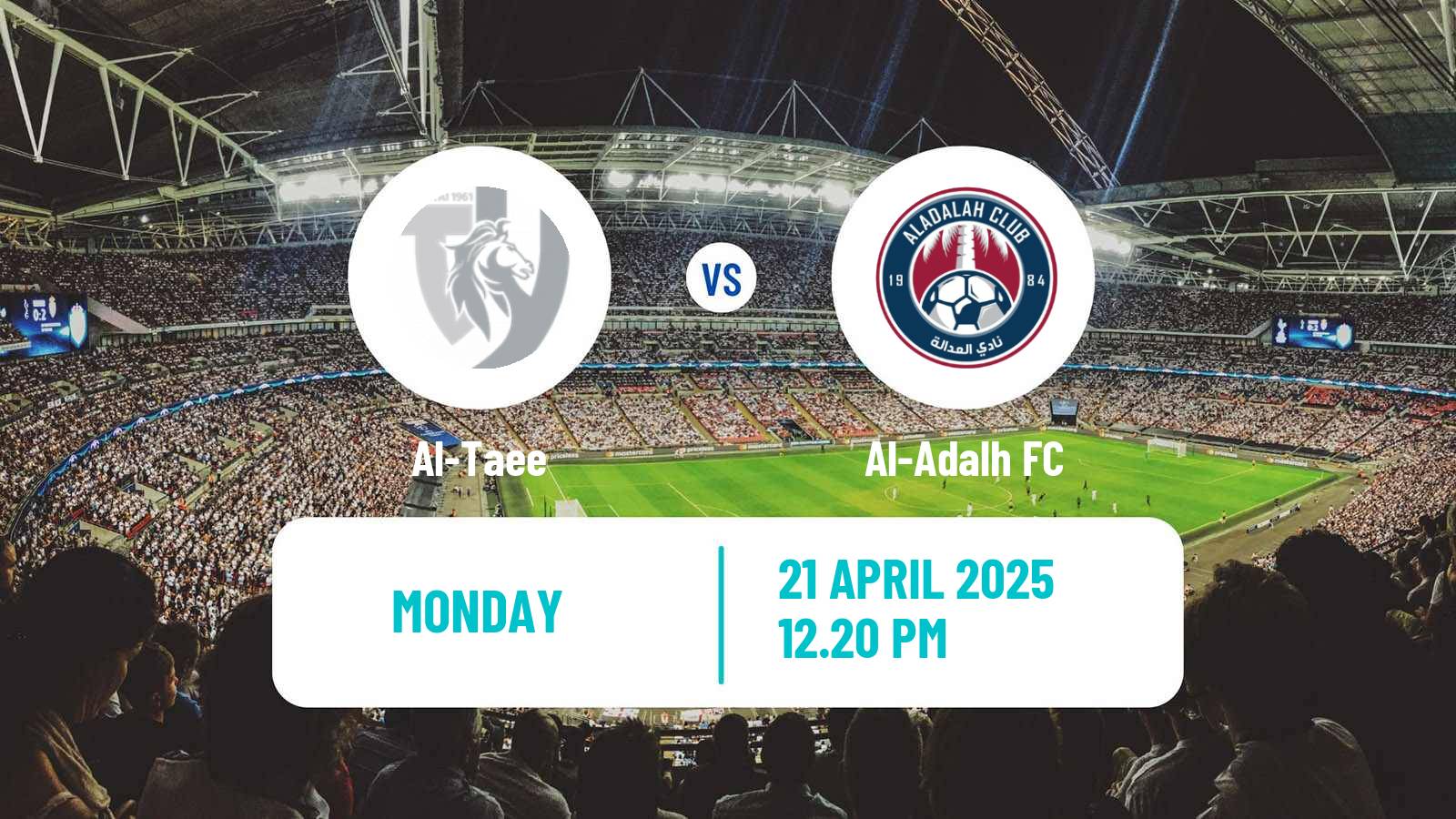 Soccer Saudi Division 1 Al-Taee - Al-Adalh