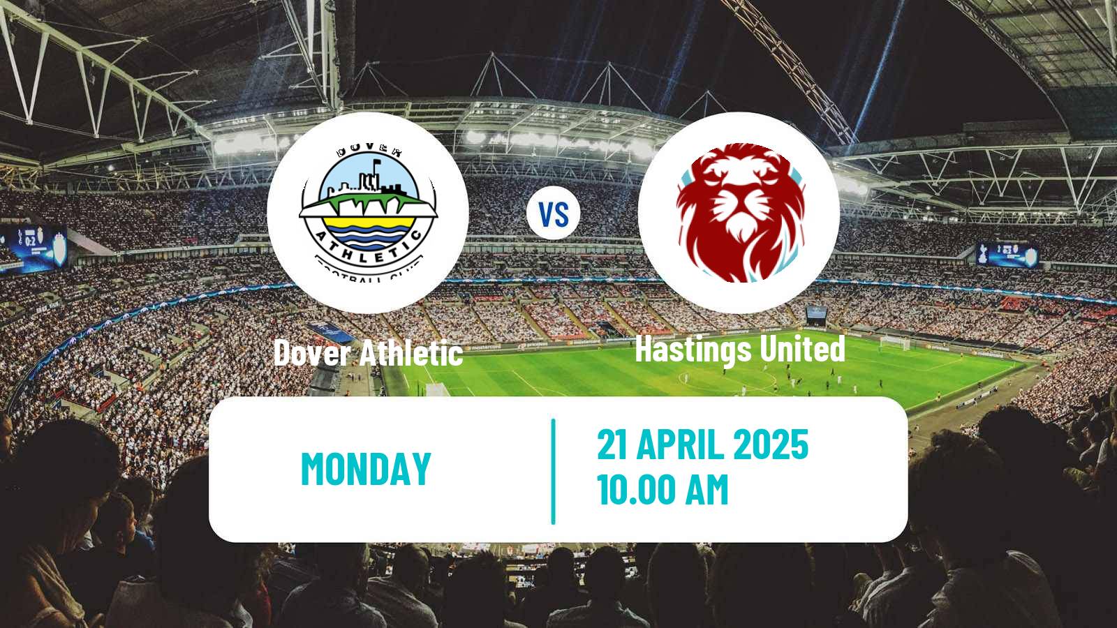 Soccer English Isthmian League Premier Division Dover Athletic - Hastings United