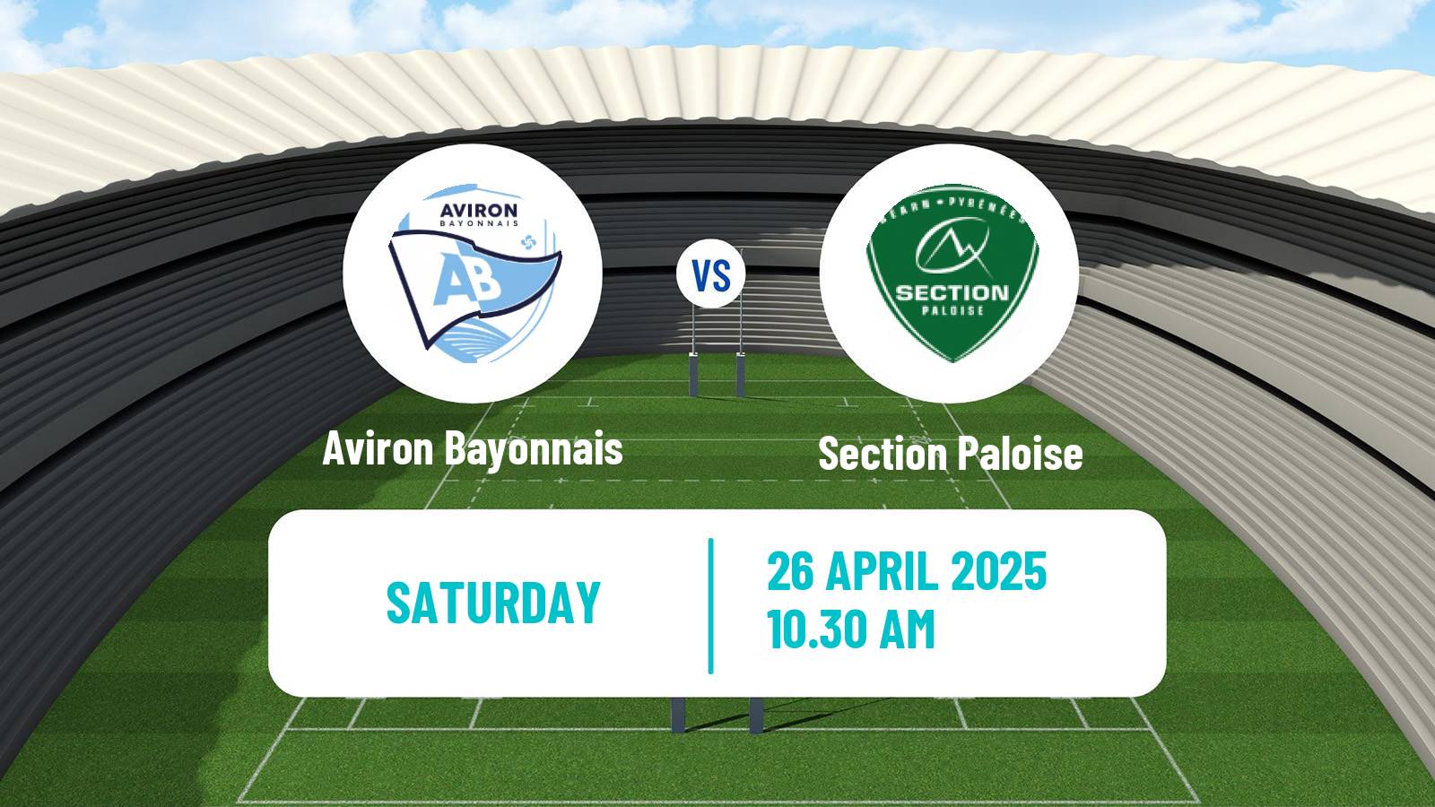 Rugby union French Top 14 Aviron Bayonnais - Section Paloise