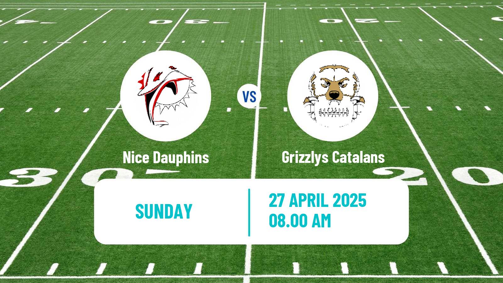 American football French Championnat Elite American Football Nice Dauphins - Grizzlys Catalans