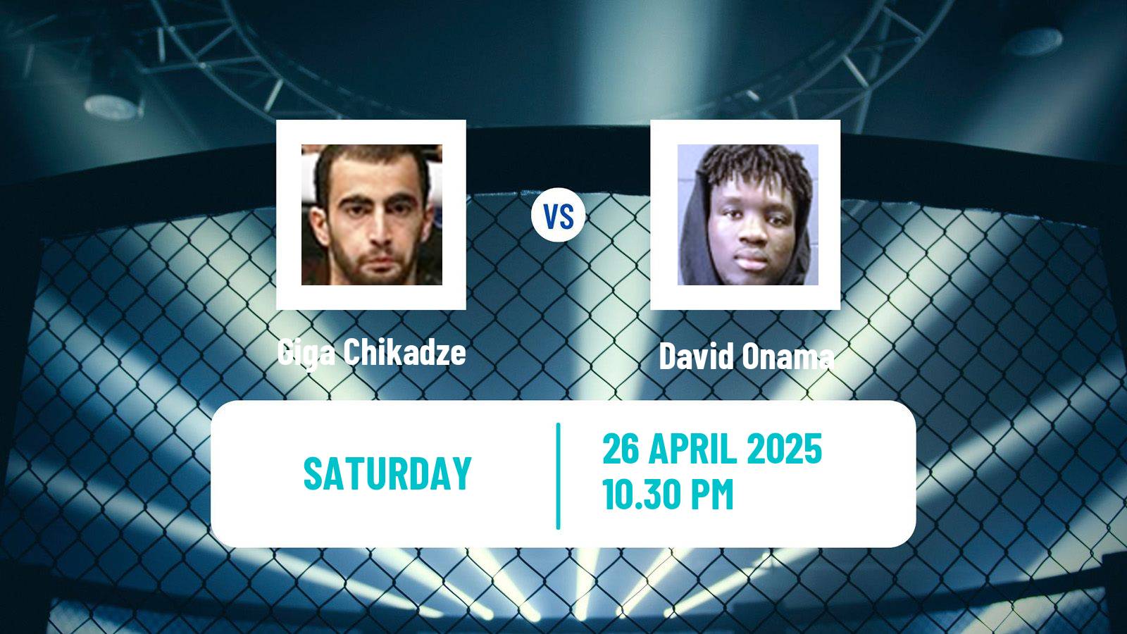 MMA Featherweight UFC Men Giga Chikadze - David Onama