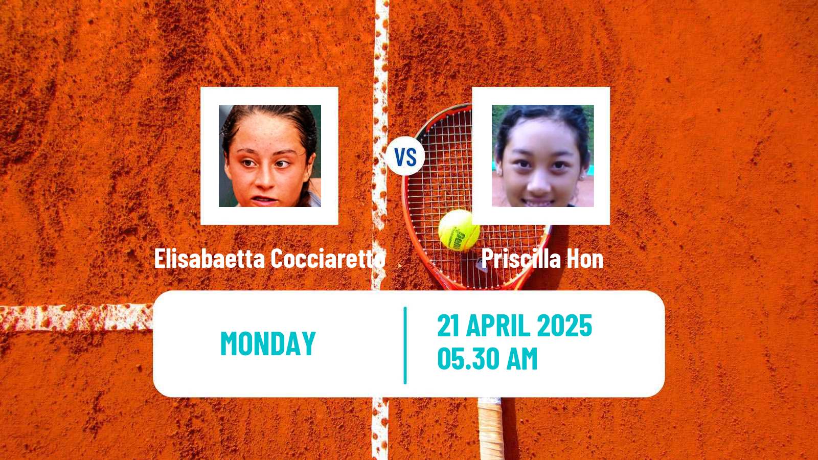 Tennis WTA Madrid Elisabaetta Cocciaretto - Priscilla Hon