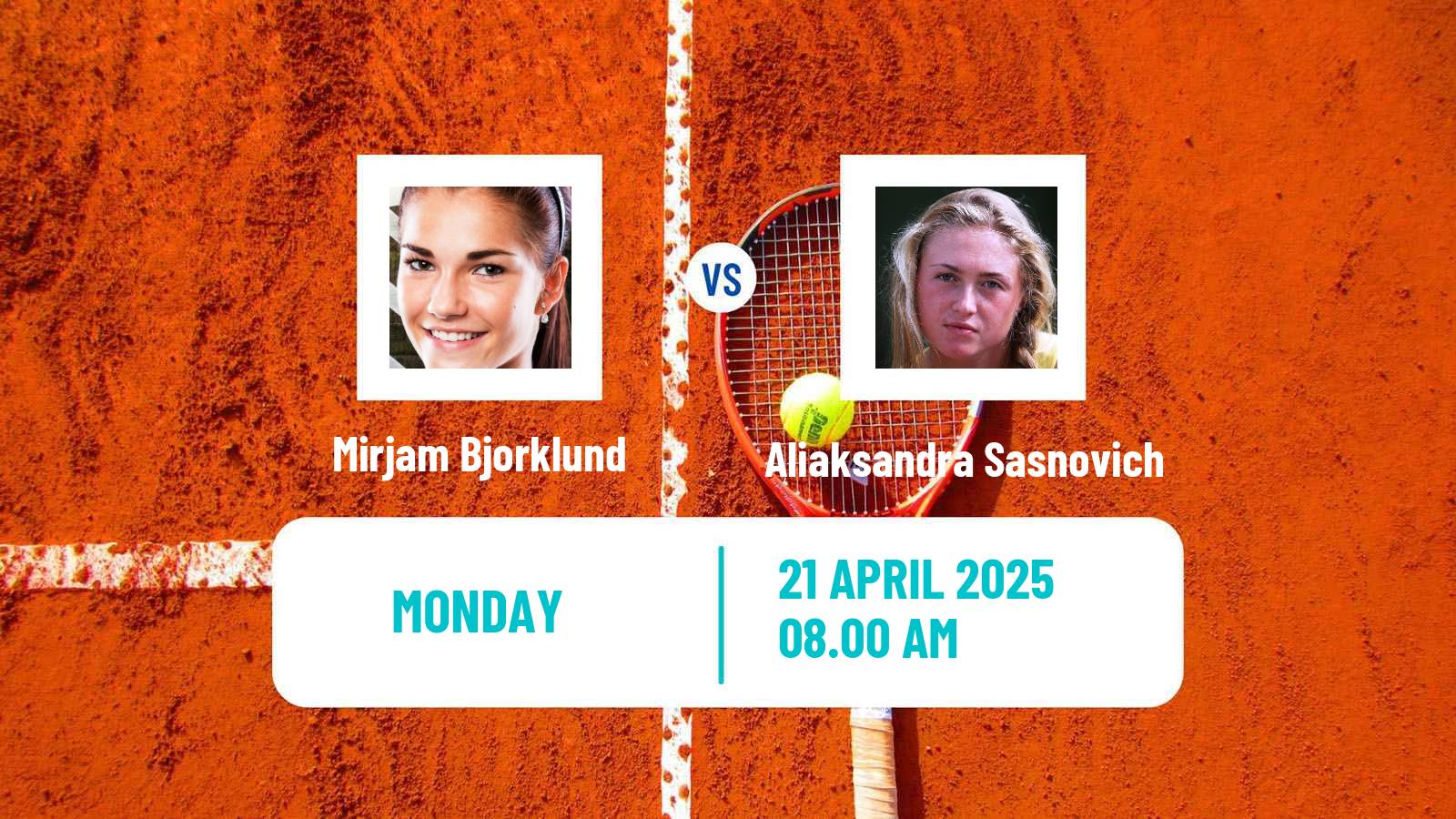 Tennis WTA Madrid Mirjam Bjorklund - Aliaksandra Sasnovich
