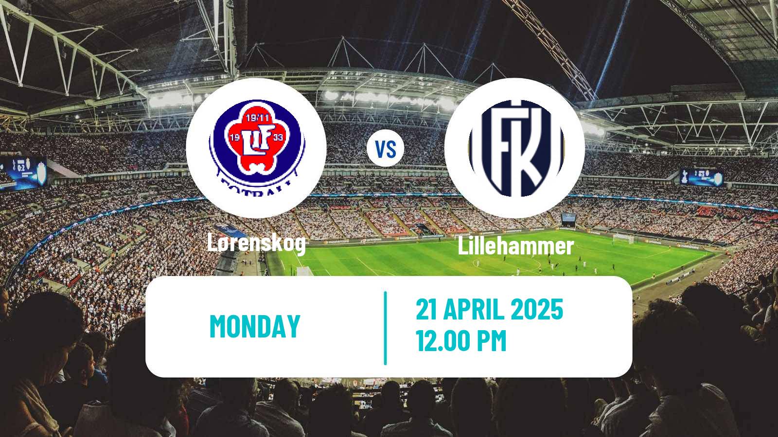 Football Norwegian Division 3 - Group 3 Lørenskog - Lillehammer