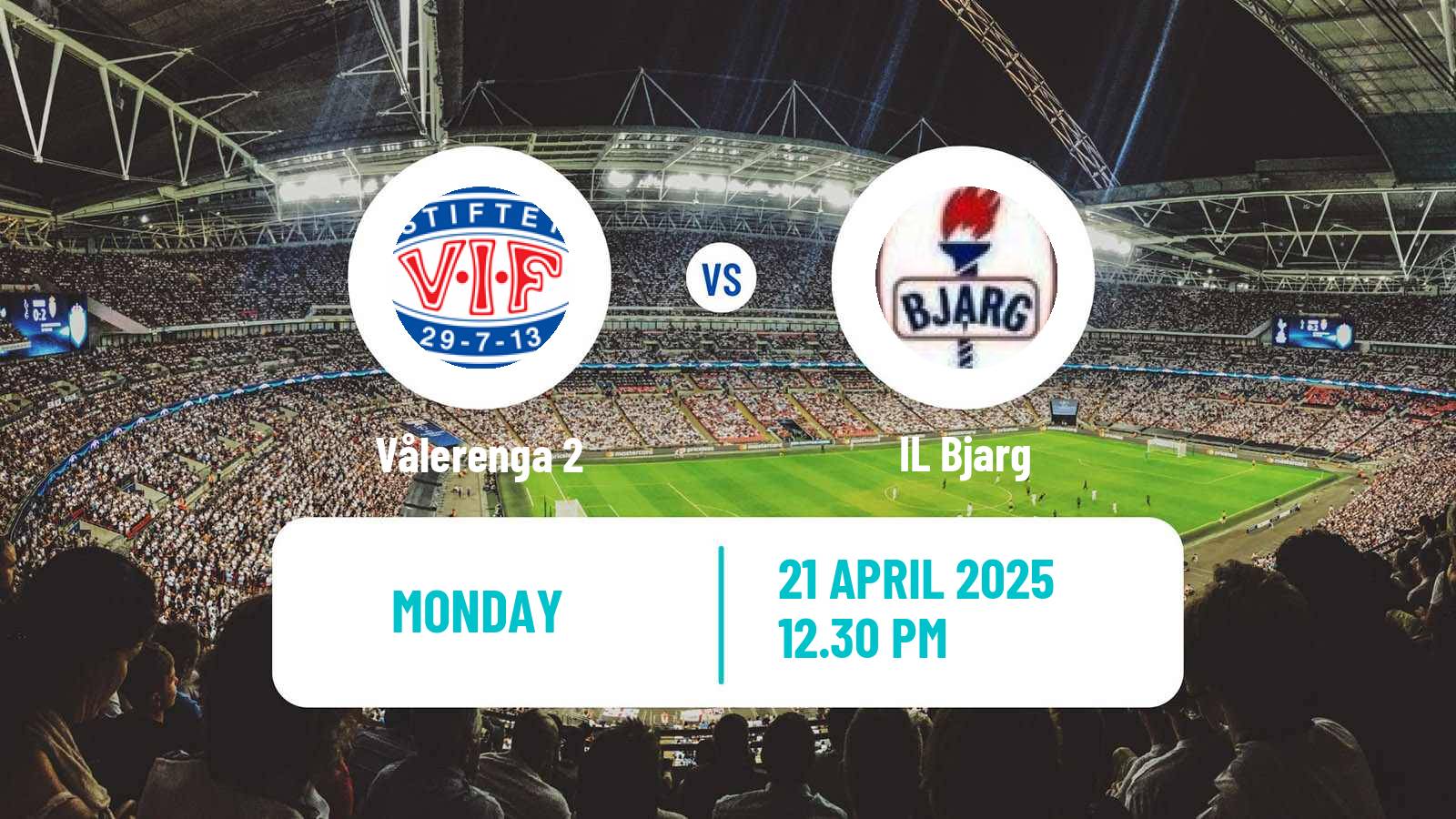 Soccer Norwegian Division 3 - Group 4 Vålerenga 2 - Bjarg