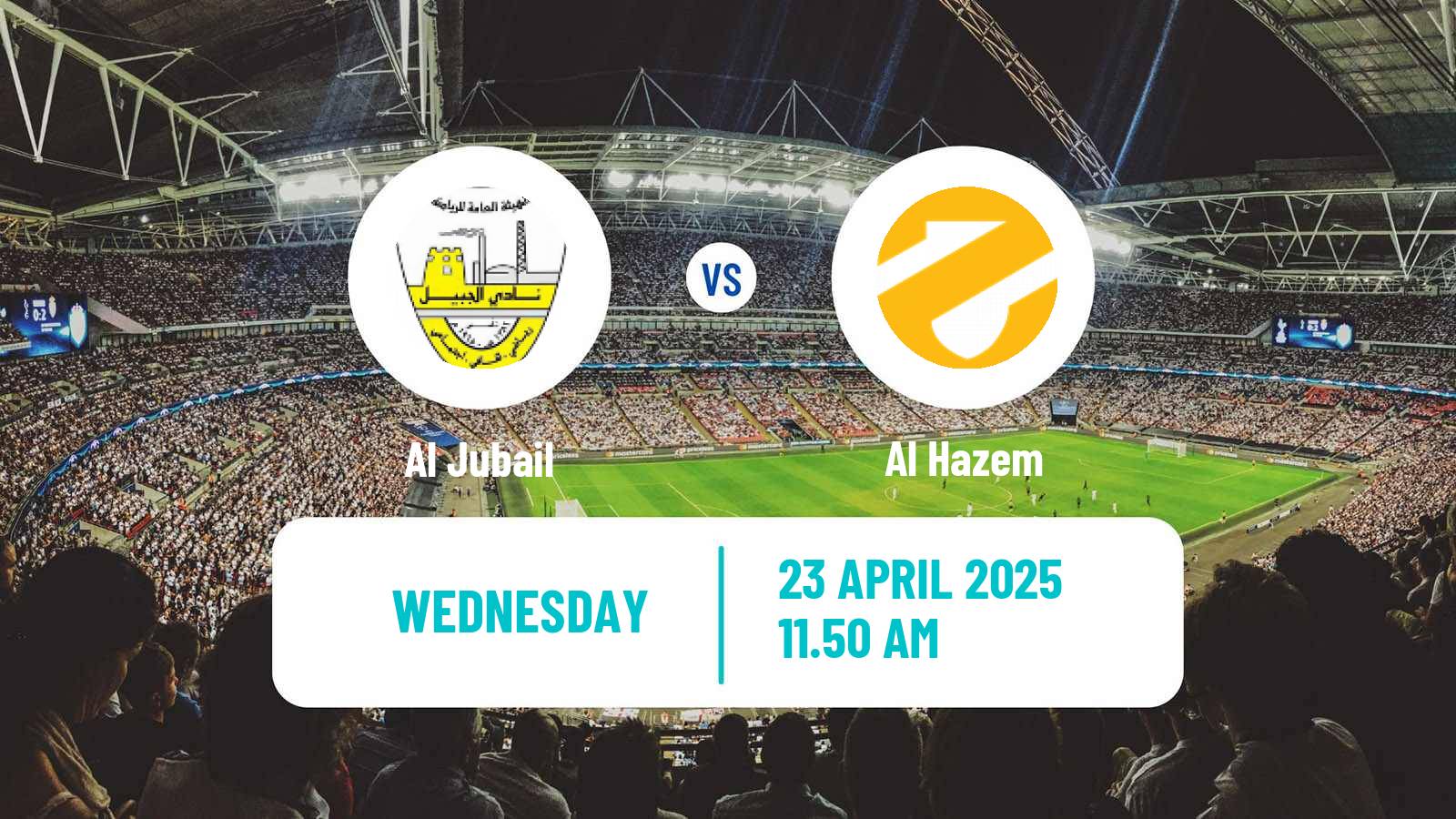 Soccer Saudi Division 1 Al Jubail - Al Hazem