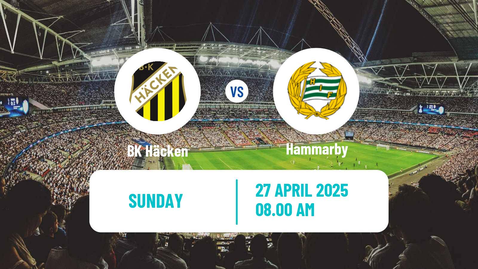 Soccer Swedish Allsvenskan Häcken - Hammarby