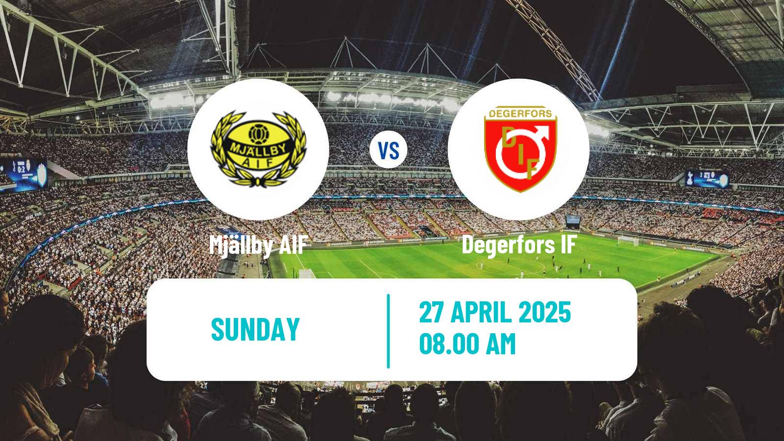 Soccer Swedish Allsvenskan Mjällby - Degerfors
